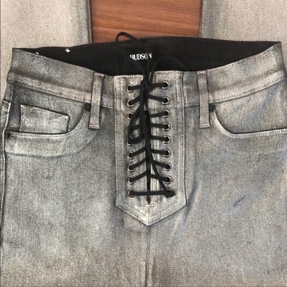 HIGH RISE BULLOCK SKINNY METALLIC JEANS Hudson - Picture 5 of 8